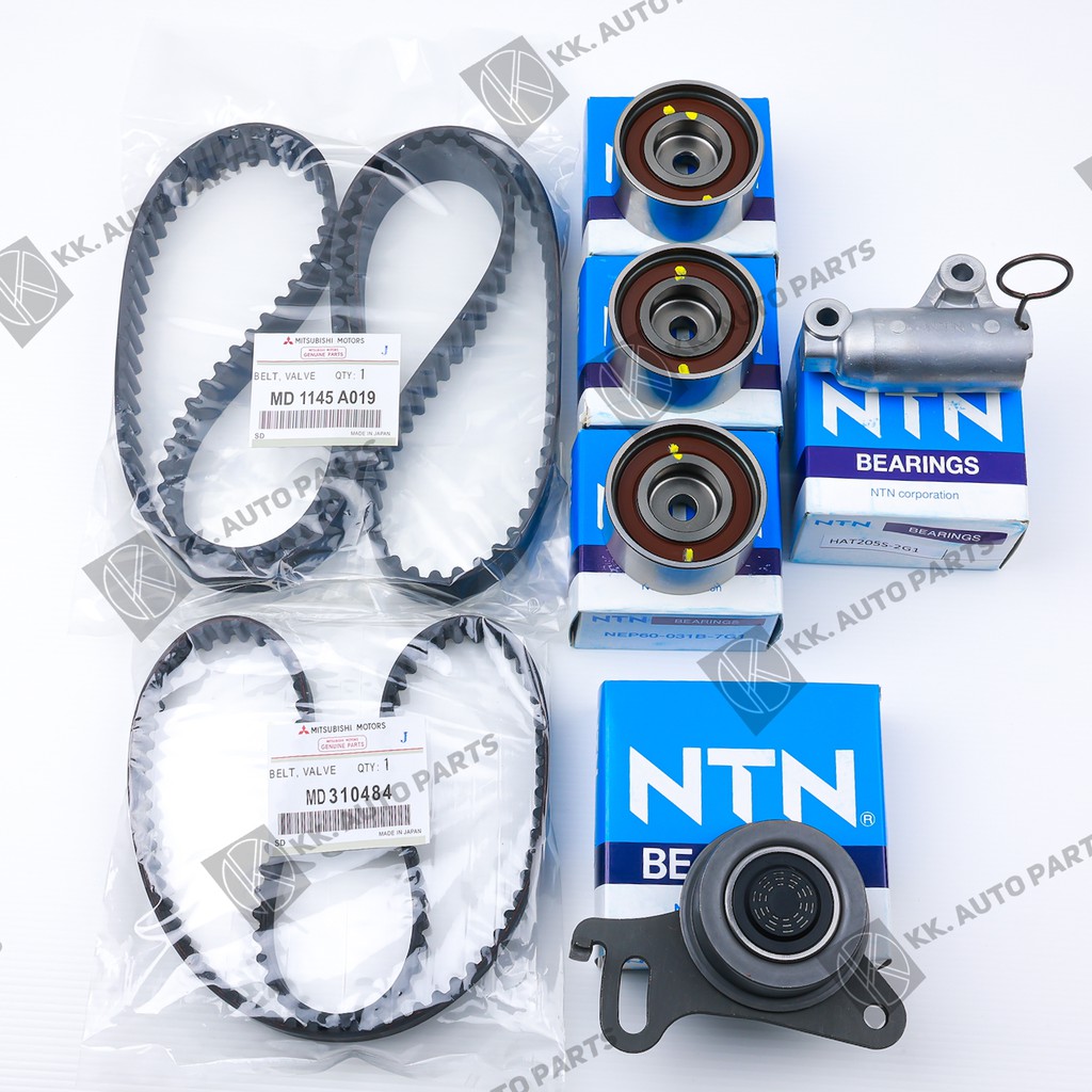 Full Set TRITONสายพานไทม์มิ่ง+สายพานบาลานซ์+ลูกรอก4ตัว+โช๊คดัน ชุดสายพานราวลิ้น 16V  Pajero Sport2.5