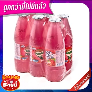 ดีโด้ น้ำสตรอว์เบอร์รี 10% ขนาด 300 มล. แพ็ค 6 ขวด Deedo 10% Strawberry Juice 300cc x 6