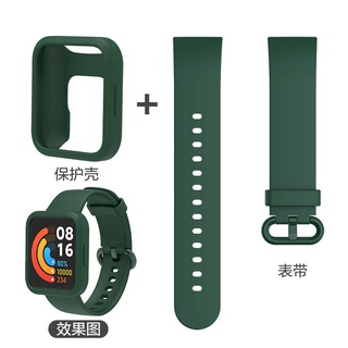 สําหรับ Redmi Watch 2 Lite ชุดสายนาฬิกา Redmi Watch / Xiaomi Mi เคสนาฬิกา ซิลิโคน สายรัดข้อมือ อุปกรณ์เสริม