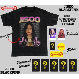 เสื้อคนอ้วน เสื้อยืด พิมพ์ลาย Jisoo Blackpink Kpop สไตล์วินเทจ สําหรับผู้หญิง และผู้ชายแฟชั่นเกาหลี