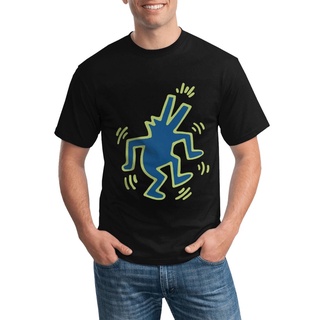 เสื้อยืดคอกลม แขนสั้น ผ้าฝ้ายแท้ พิมพ์ลาย Keith haring haring Behavioral Art แฟชั่นฤดูร้อน สําหรับผู้ชาย และผู้หญิง