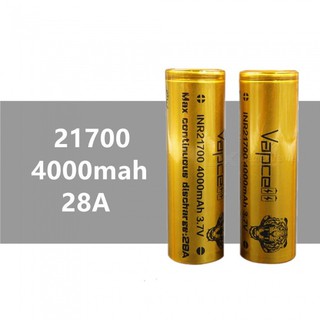 ถ่านชาร์จ Vapcell INR21700 4000mAh 3.7V 30A (2ก้อน) พร้อมกระเป๋าใส่ถ่าน