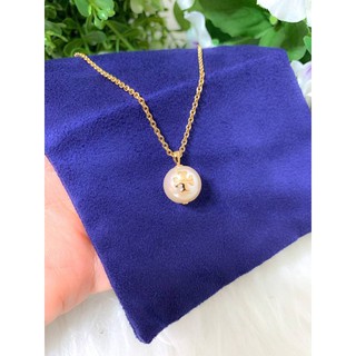 ⭐️Tory Burch⭐️ ⭐️Pearl Chain Necklace ⭐️สร้อยคอ จี้โลโก้ มุกขาว 60271