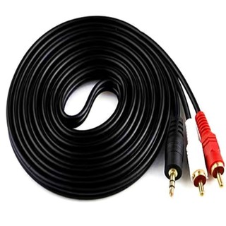 สาย1ออก2 สายAV3.5mm To2RCA 3เมตรสายสัญญานดีทนทาน