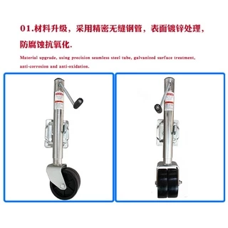 doti ล้อหน้าเทรลเลอร์ ขนาด 1500ปอนด์ แบบล้อคู่ DUAL WHEEL TRAILER JACK 1500 LBS อุปกรณ์เสริมขาตั้ง