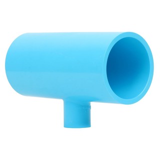 Joints REDUCING FAUCET TEE PVC SOCKET SCG 2"X1/2" LIGHT BLUE Pipe fitting Water supply system ข้อต่อ ข้อต่อสามทางลด-หนา