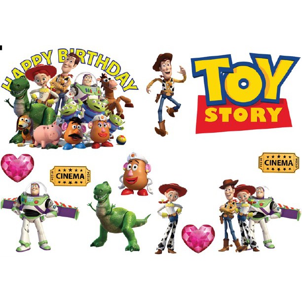 TOY STORY 4 คุณภาพสูงกระดาษเค้ก Topper Kek เค้กตกแต่ง Cupcake Topper