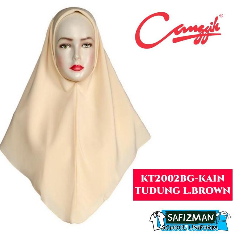 Tudung Canggih LIGHT BROWN/Beige/MRSM Dua lapis (KT2002 BG)