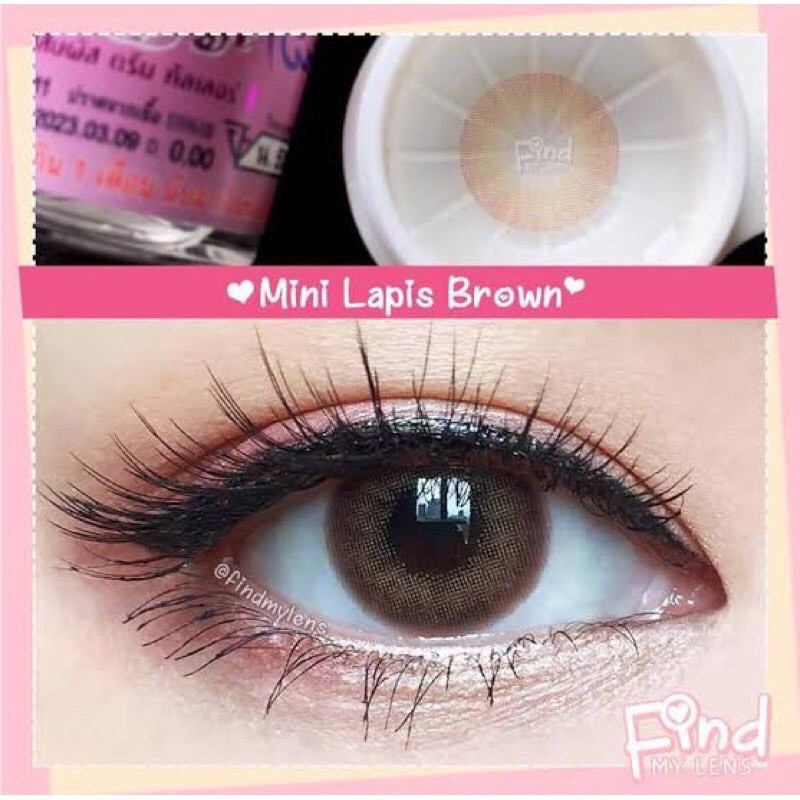 💜 Mini Lapis Brown (1)(2) มินิ น้ำตาล น้ำตาล สายฝอ ตาฝรั่ง Dream Color1 Contact Lens คอนแทคเลนส์ ค่าสายตา สายตาสั้น แฟช
