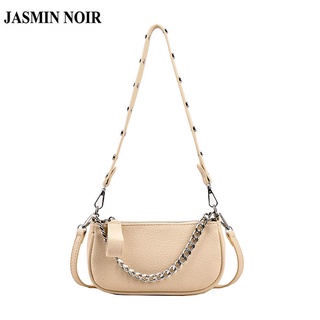 Jasmin NOIR กระเป๋าสะพายไหล่ สะพายข้าง หนัง PU สายโซ่คล้อง สําหรับผู้หญิง