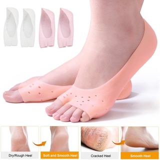 เจลซิลิโคนอ่อนนุ่มป้องกันส้นเท้าถุงเท้าป้องกันเล็บเท้าเพิ่มความชุ่มชื้น
