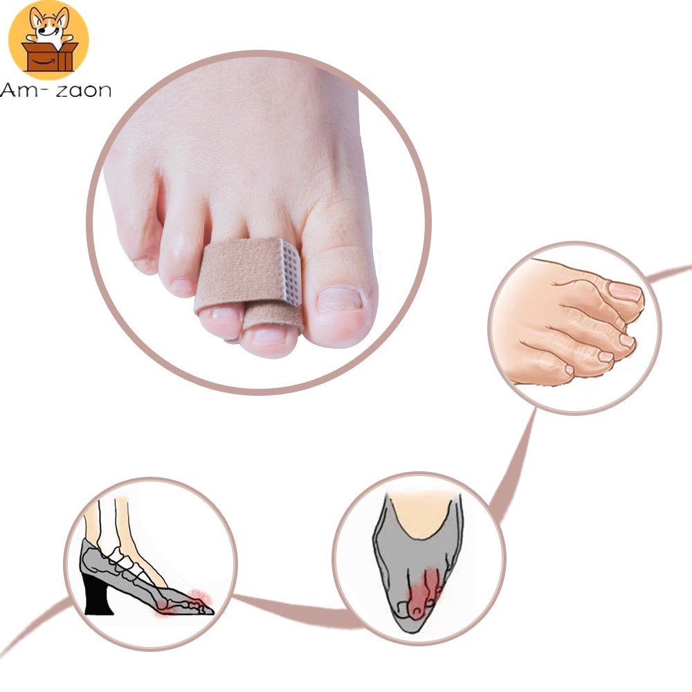 [Am-az] เครื่องหนีบนิ้วเท้า ผ้าฝ้าย กํามะหยี่ กันลื่น 1 ชิ้น