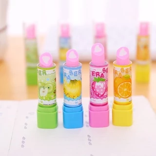 ยางลบทรงลิปสติกลายการ์ตูน คละสีคละลาย พร้อมส่ง ยางลบดินสอ ยางลบน่ารักๆ