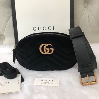 New gucci marmont velvet beltbag