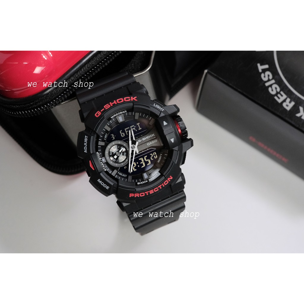 G-SHOCK ของเเท้ CMG เครื่องศูนย์ รุ่น GA-400HR-1ADR สีดำ แดง รับประกันศูนย์ CMG GA-400HR-1A GA-400HR