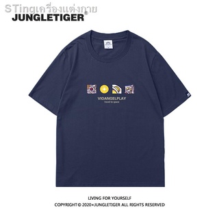 STingเครื่องแต่งกายแบรนด์ Jungle tiger tide nasa นักบินอวกาศ super fire ความเห็นอกเห็นใจบุคลิกภาพแฟชั่น ins สุทธิสีแดงแข