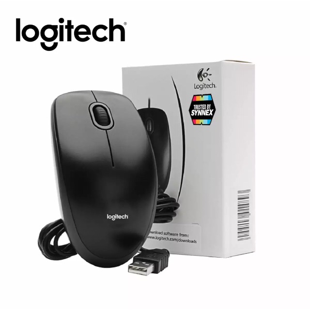 Logitech USB Mouse B100 (สีดำ)