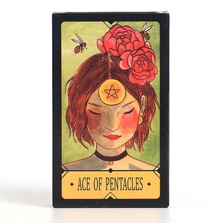 กระดาษการ์ดเกม Pentacles Tarot Ace Of Pentacles 12X7 ซม.