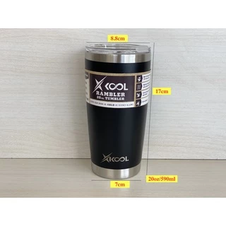 แก้วน้ำXkool ขนาด 20oz เก็บอุณหภูมิความเย็น,ร้อน เป็นสแตนเลส304อย่างดีไม่มีไอน้ำ !free ยางรองแก้ว