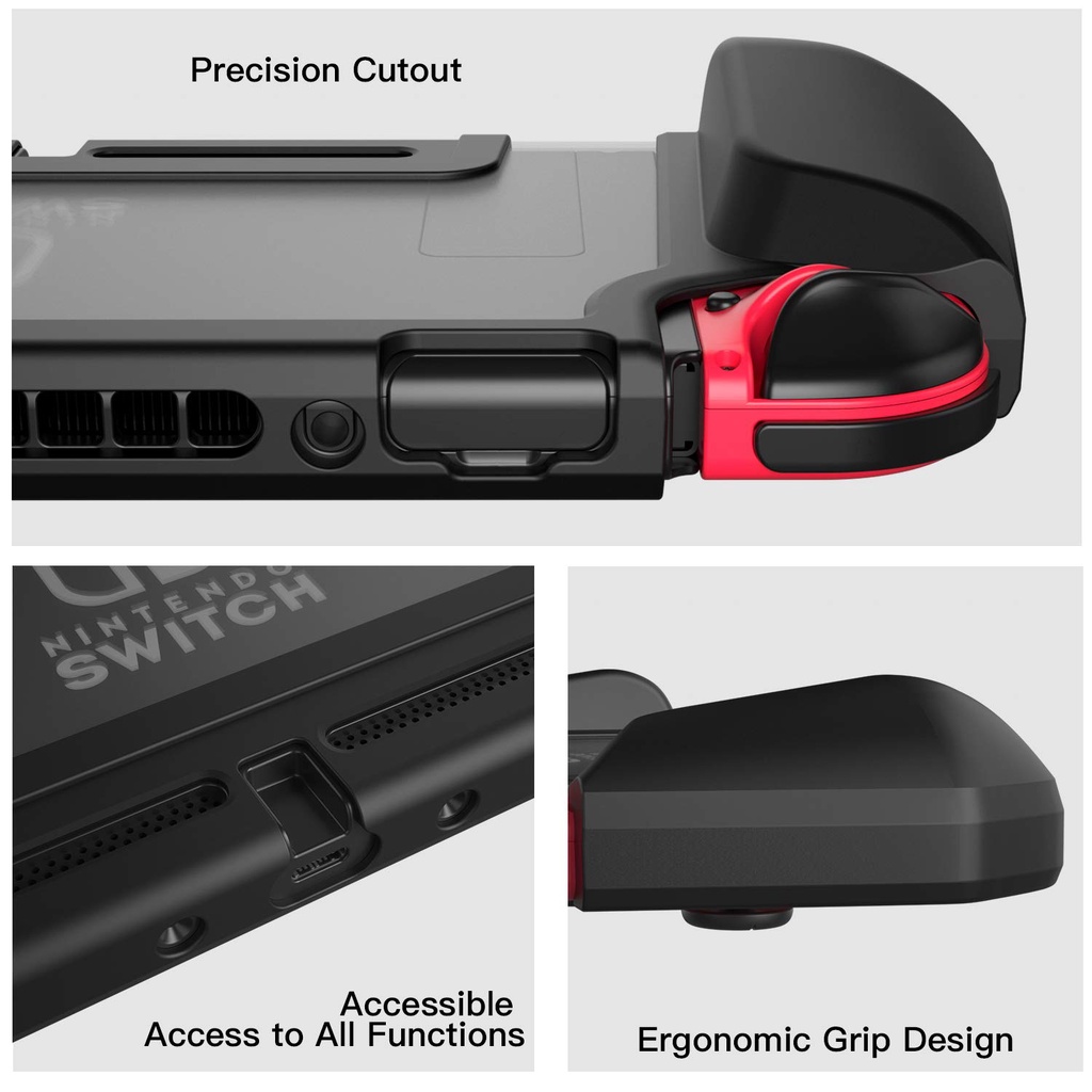 PZOZ [Pluggable Base] เหมาะสำหรับ Nintendo Switch เคสป้องกัน Ns Handle Cover โปร่งใสด้านหลังเปลือกแข็งโฮสต์เชลล์รวมบางเฉียบรวมทุกอย่างรวมอุปกรณ์เสริมสวิทช์เปลือกนุ่ม