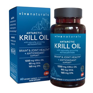 🇺🇸Vivanaturals Antarctic Krill Oil with naturally occurring ขนาด 60 capsules