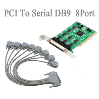 PCI To Serial DB9  8Port card 232 com port 8 Port  ชิปเซ็ต SB16C1058