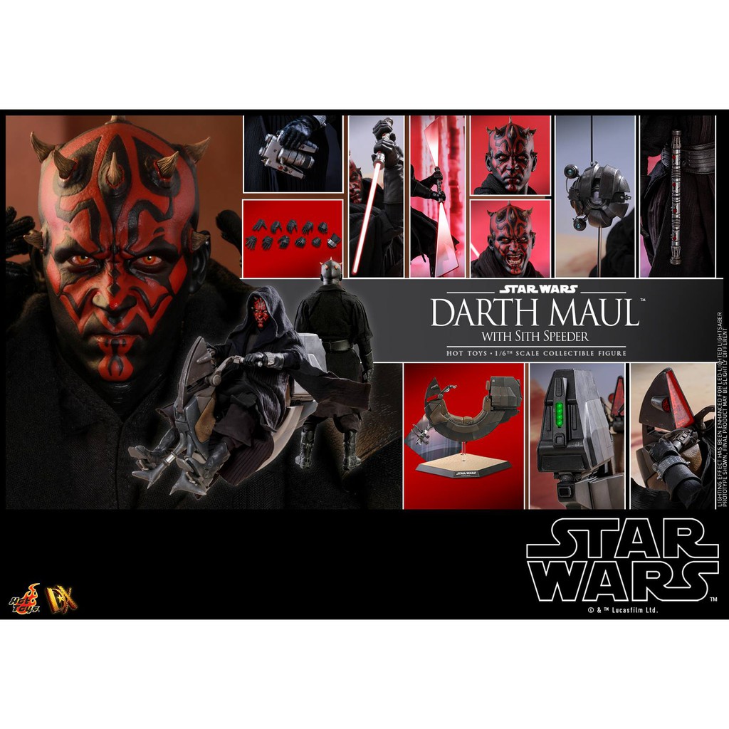 พร้อมส่ง 📦 Hot Toys DX17 STAR WARS EPISODE I: THE PHANTOM MENACE - DARTH MAUL WITH SITH SPEEDER