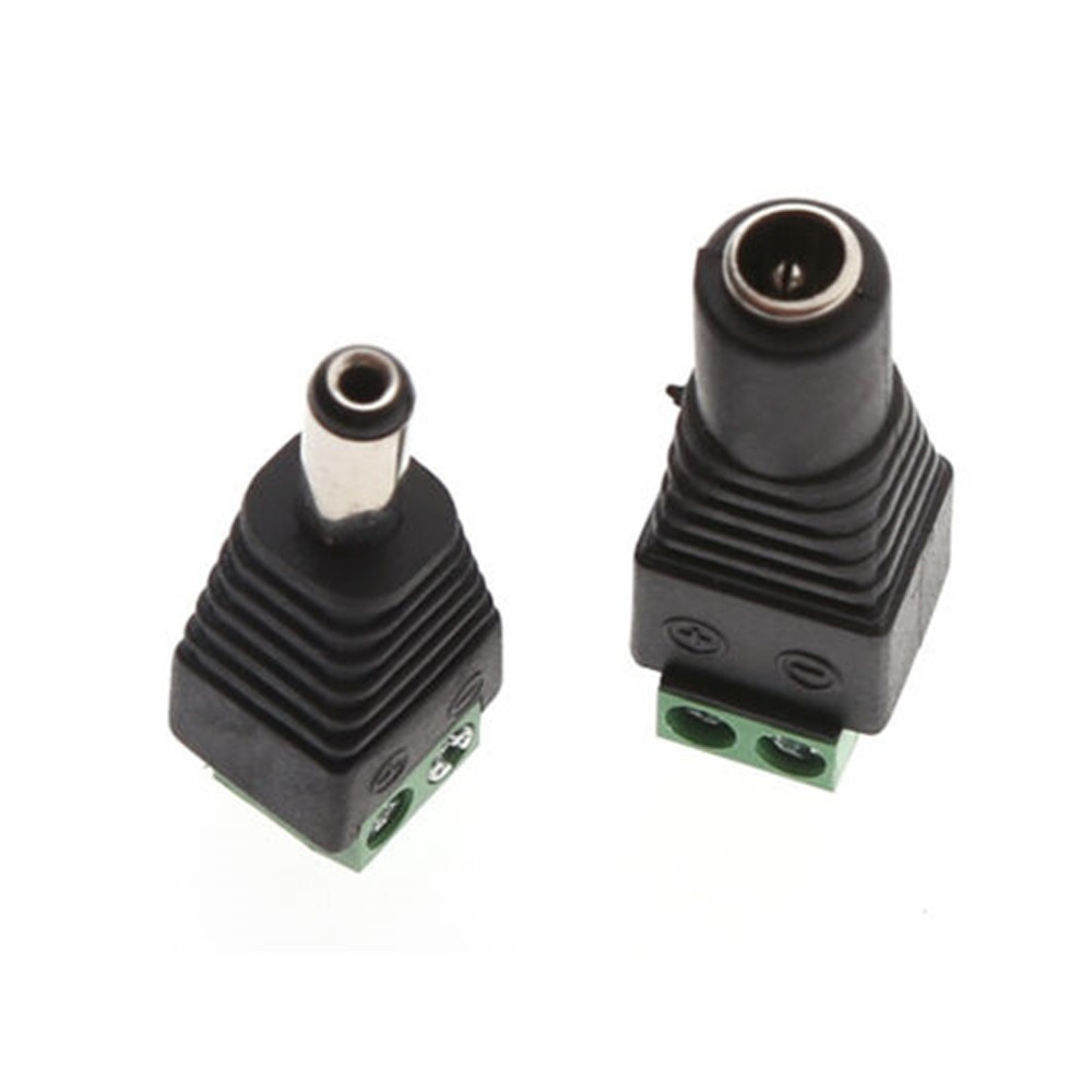 DIYMORE 5 ชิ้น / ล็อต Male Dc Power Plug Jack 2.5x5.5 มม . สายเชื่อมต่อสําหรับกล้องวงจรปิด Led Strip Light 5 . 5x2 . 5 มม . Dc Power Plug