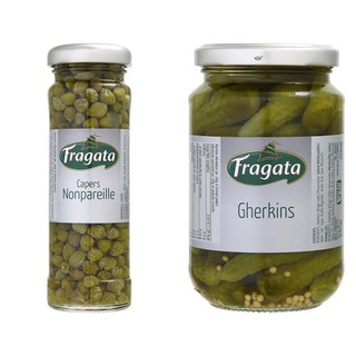 ฟรากาตา เมล็ดคาเปอร์ &amp; แตงกวาดองในน้ำเกลือ Fragata, capers seeds &amp; pickles in brine แสนอร่อยเนื้อกรุบกรอบรสชาติกลมกล่อม