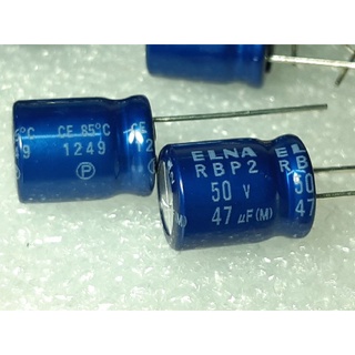 Elna RBP2 47uf 50v Bipolar Capacitor ตัวเก็บประจุ ชนิด ไม่มีขั้ว BP Nonpolar