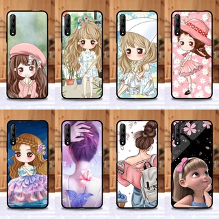 เคส Huawei Y9s / 9X pro ใช้เคสเดียวกัน ลายการ์ตูนผู้หญิง ขอบนิ่มหลังแข็ง เคสมือถือ เคสโทรศัพท์ Case เคส TPU ขอบนิ่ม