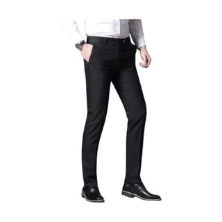👖กางเกงสแล็ค สีดำแบบยื้ด|แบบไมยื้ด ทรงกระบอก|ทรงขาเดฟ*เนื้อผ้าหนา*