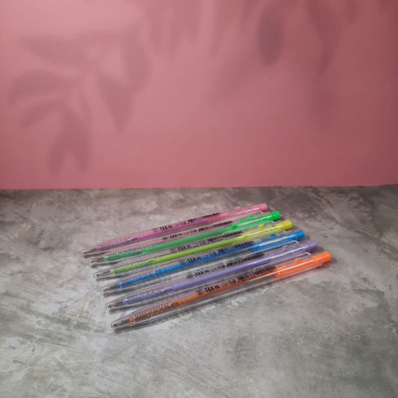 (10 ด้าม) ปากกาหมึกเจล TEX MC228 OBJel ด้ามคละสี หมึกน้ำเงิน