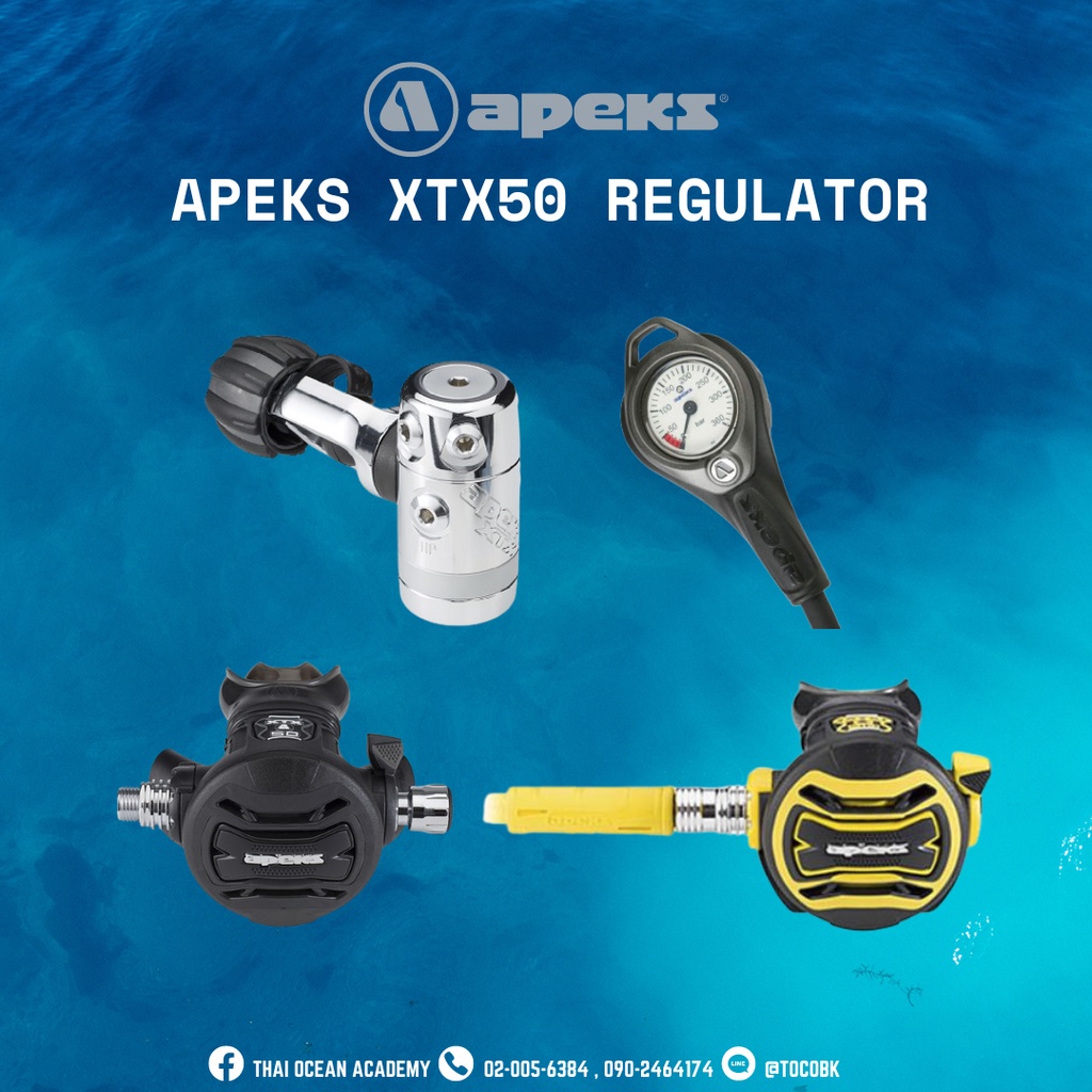 Apeks XTX50 Regulator Set เซ็ท Regulator สำหรับดำน้ำลึก Full Set
