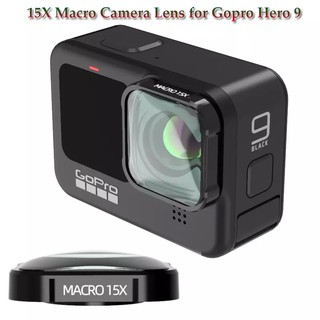 4K HD 15X Macro Camera Lens for gopro hero11 10 9 black Action Camera Optical Glass Lens Vlog Shooting Additional Lenses