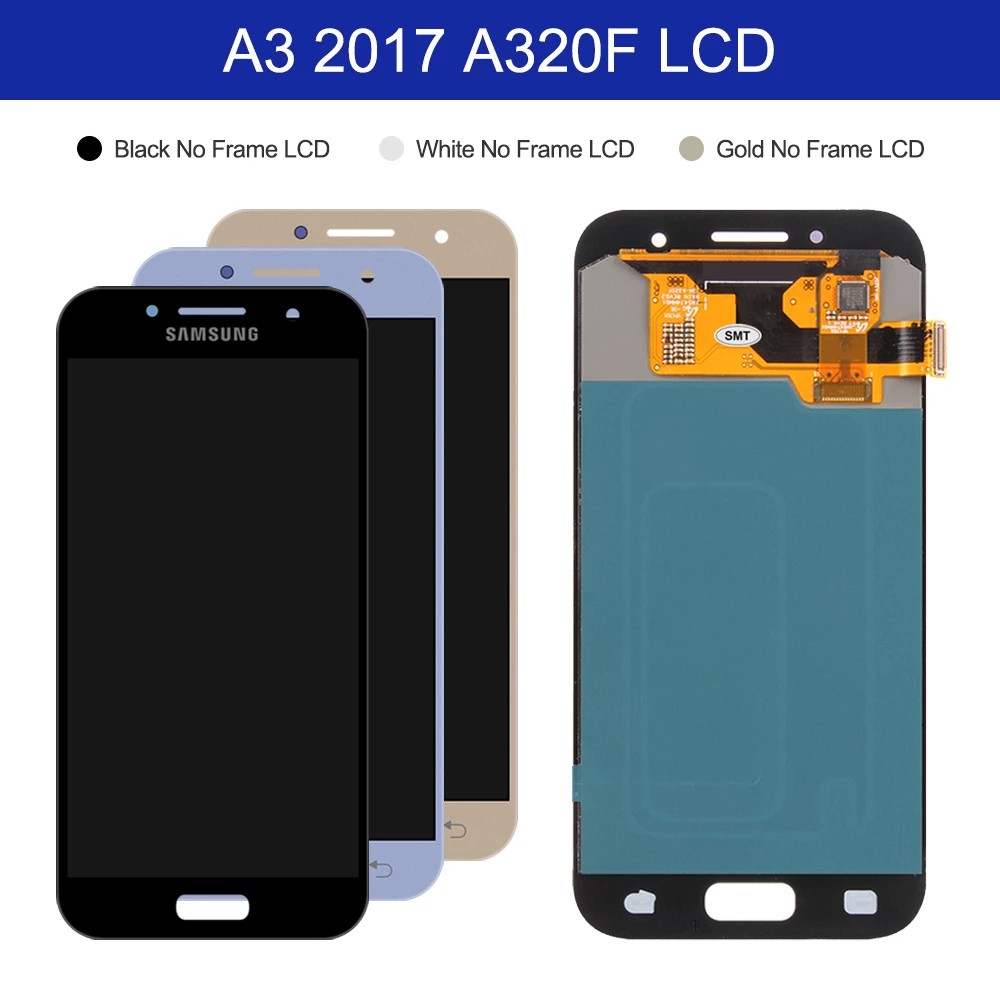 สําหรับ Samsung Galaxy A3 2017 A320 SM-A320F A320FL A320Y จอแสดงผล LCD หน้าจอสัมผัสเปลี่ยน