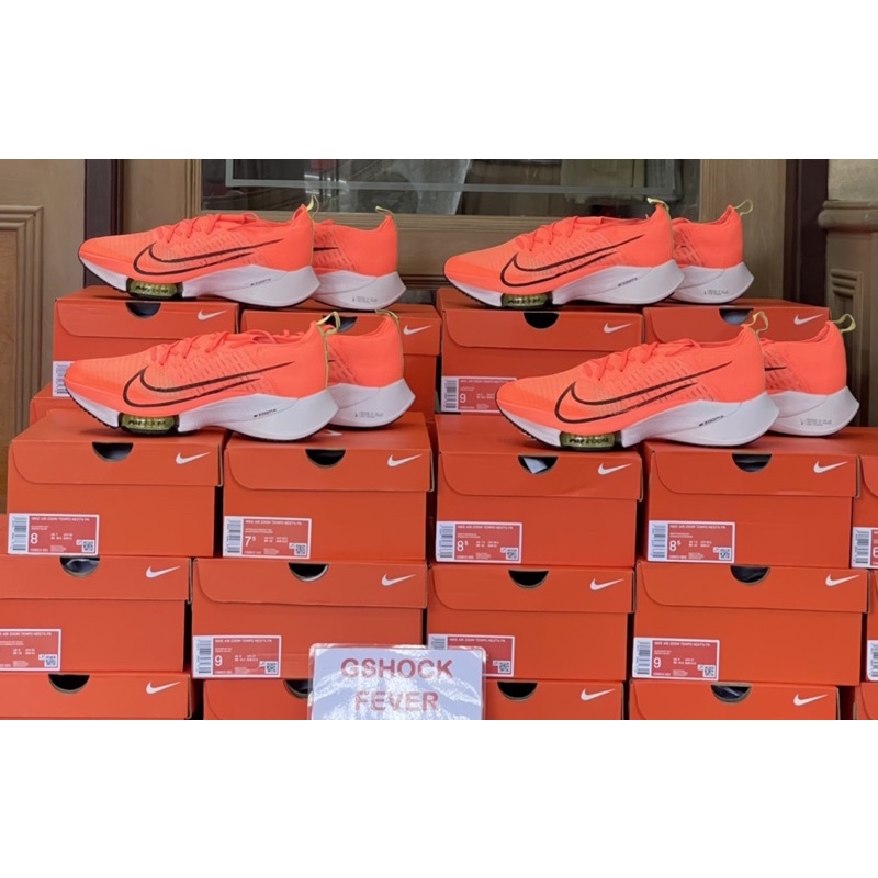 📌 Nike Air Zoom Tempo Next% สีส้ม BRIGHT MANGO ของใหม่ แท้💯 หน้าผ้า Flyknit มาพร้อมกล่อง