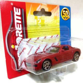 รถเหล็ก Majorette Mercedes Benz SLS Metalflake Dark Red เบนส์ปีกนกแดง (ประตูยกเปิดได้)