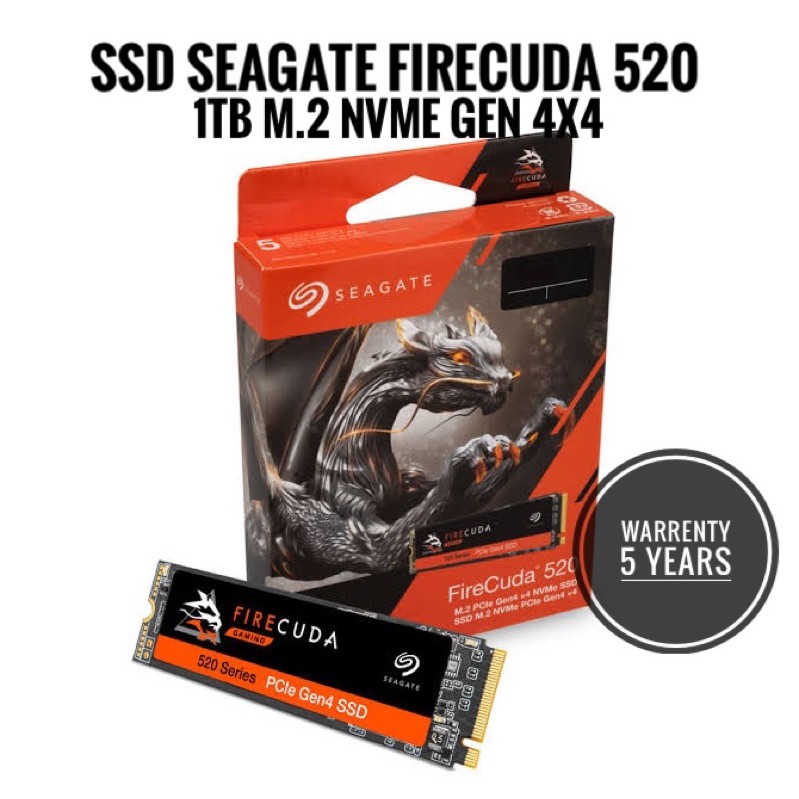 SSD SEAGATE FireCuda 520 1 TB M.2 NVMe GEN 4x4