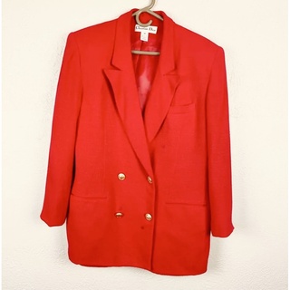 Dior vintage blazer red wool size14