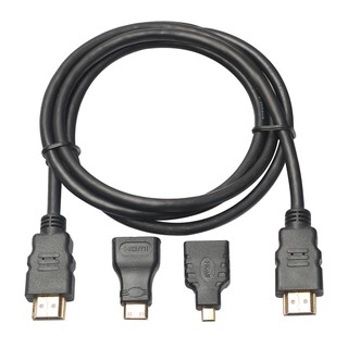 3 in 1 High Speed HDMI to Mini / Micro HDMI อะแดปเตอร์สายเคเบิ้ล