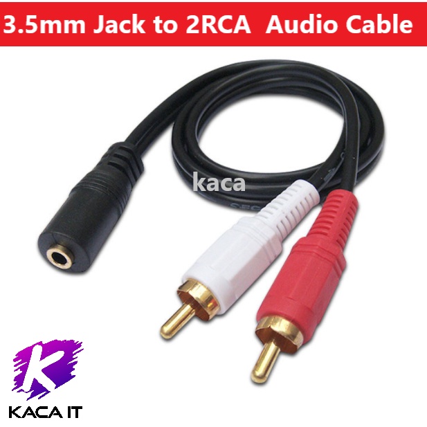 Female 3.5mm Jack to 2RCA Male Audio Cable RCA Jack Splitter Y Cable For Amplifier Home Theater DVD Headphone AUX