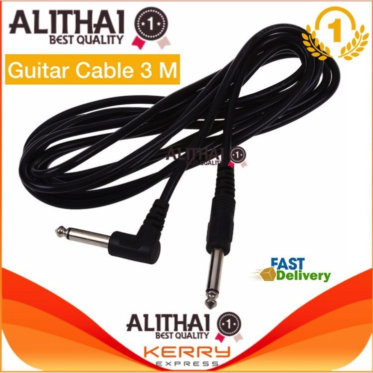 🔥ลด 50% ใส่โค้ด INCLZ11🔥 Alithai สายแจ๊คกีต้าร์ 3 เมตร Guitar Cable 3 M