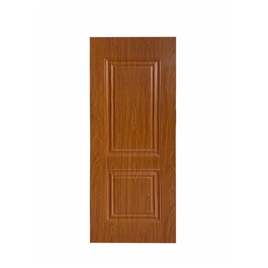 WELLINGTAN ประตูภายใน UPVC บานทึบ 2 ฟักตรง รุ่น UPVC-W701 ขนาด 80x200 ซม. สี Yellow cherry