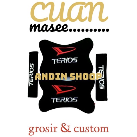 PILLOWS ONE SET TERIOS BRAND CAR PILLOWS + ฝาครอบที่นั่ง 2 ชิ้น FULL PILLOWS