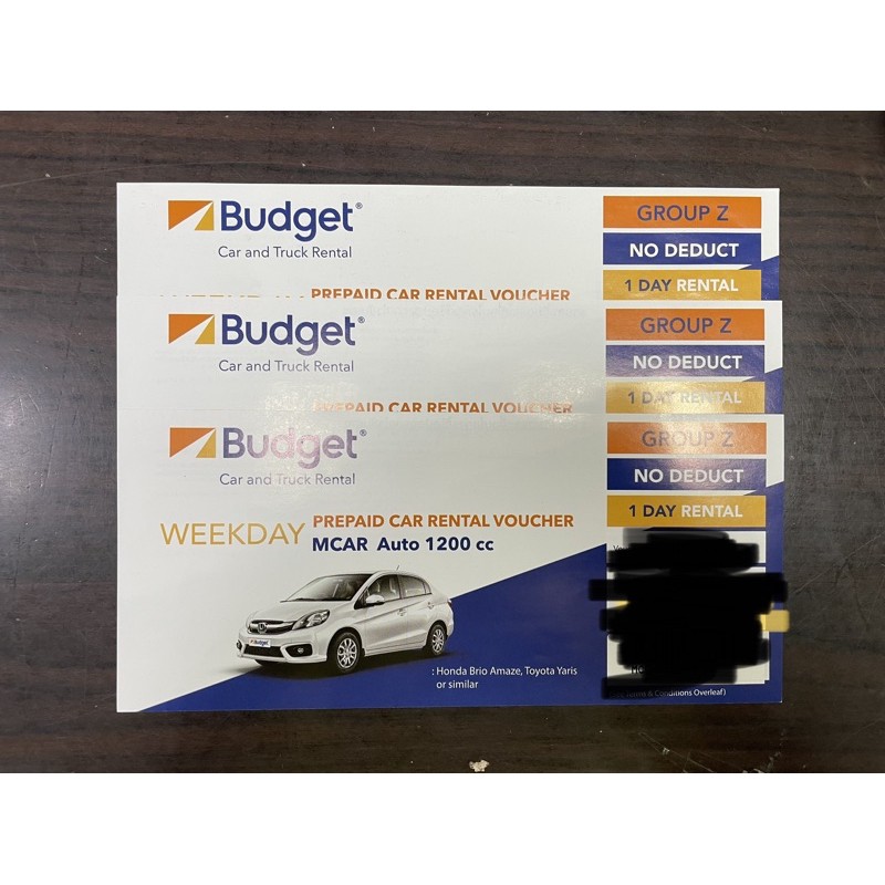 Voucher รถเช่า Budget