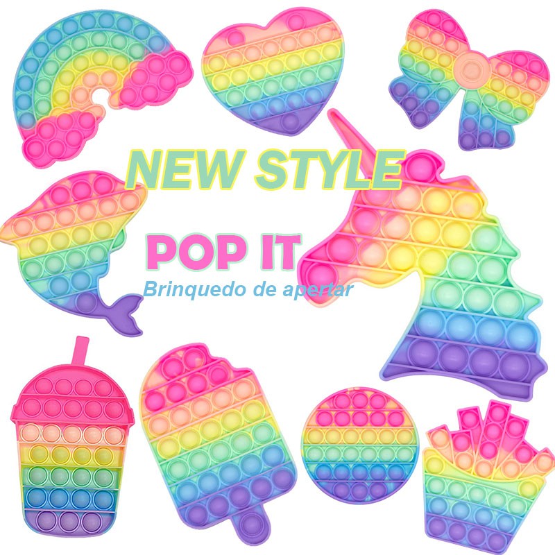 Rtส่งจากไทย ของเล่นกดปุ่ม pop itถูกๆ pop it สายรุ้ง
