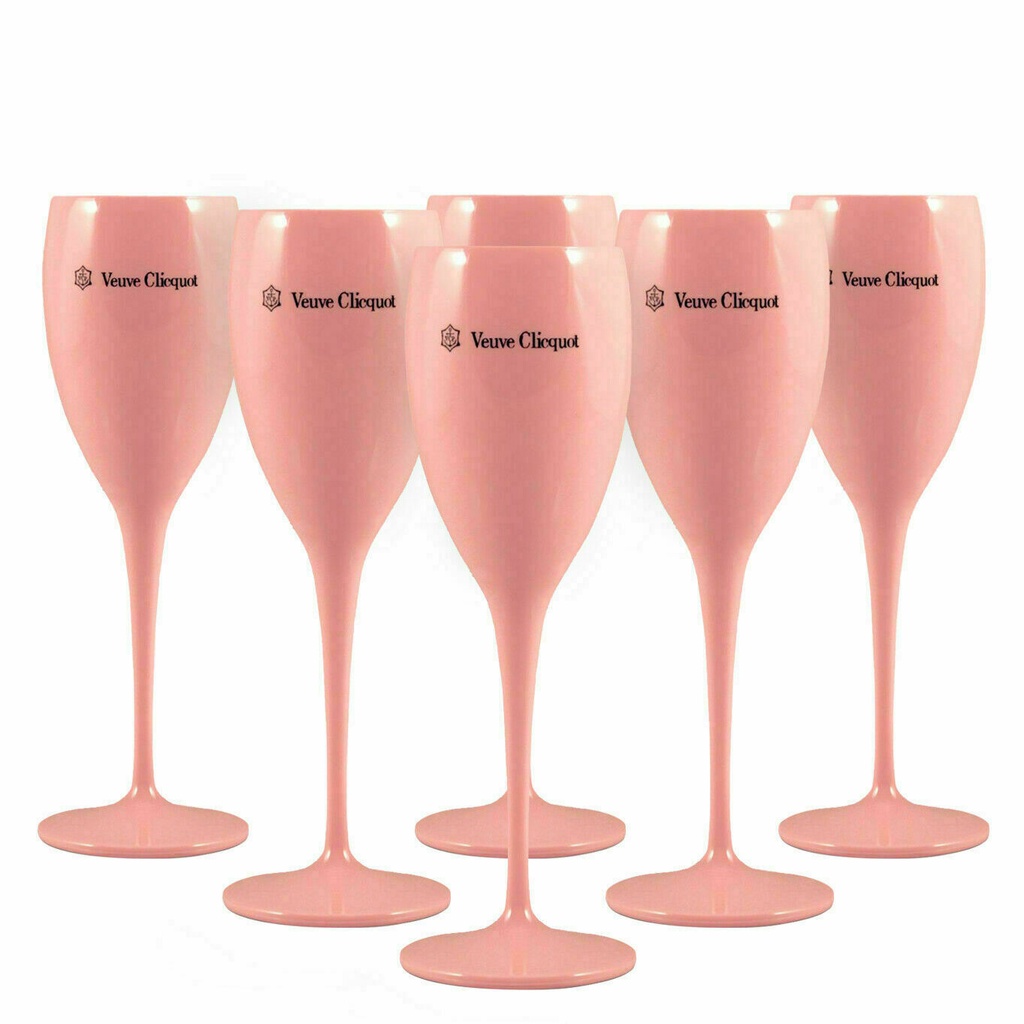 6pcs Orange Wine Party Champagne Coupes Glass VCP Flutes Goblet Champager Ice Imperial Plastic Veuve