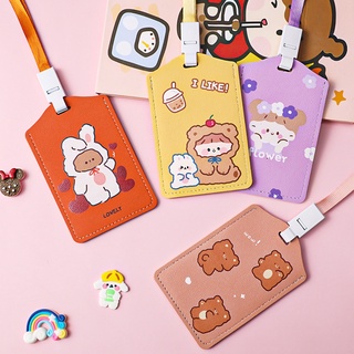 🔥พร้อมส่ง🔥สายคล้อง หมีการ์ตูนน่ารัก  สายคล้องบัตร ลายการ์ตูนน่ารัก