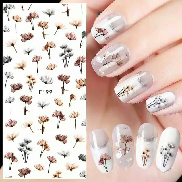 F199 สติกเกอร์ DIY เพ้นท์เล็บ
